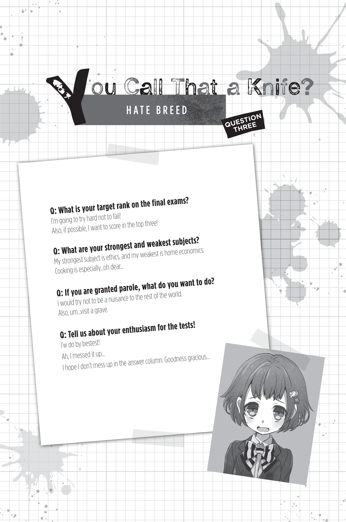 Question Three: You Call That a Knife? - 43