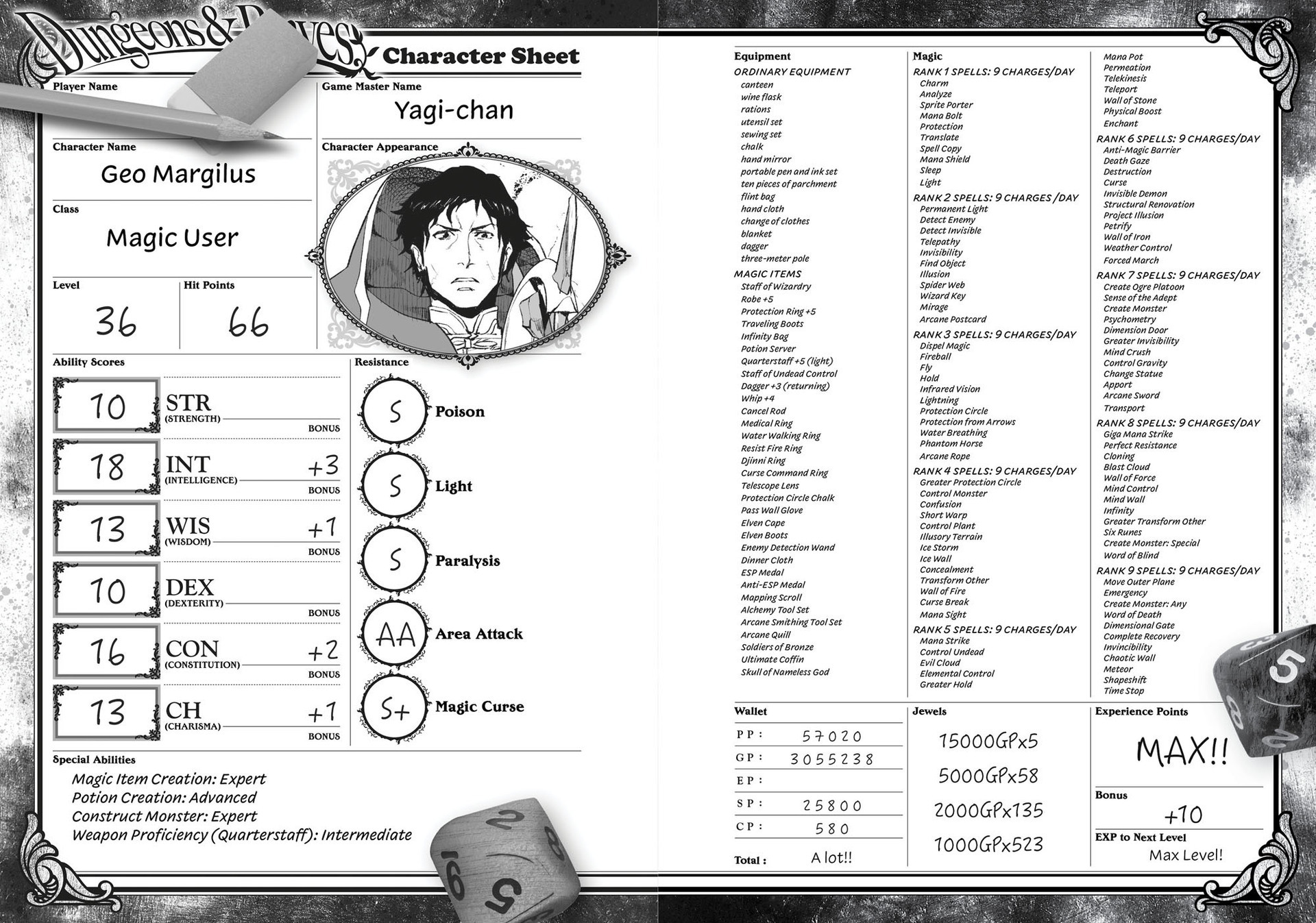 Character Sheet - 17