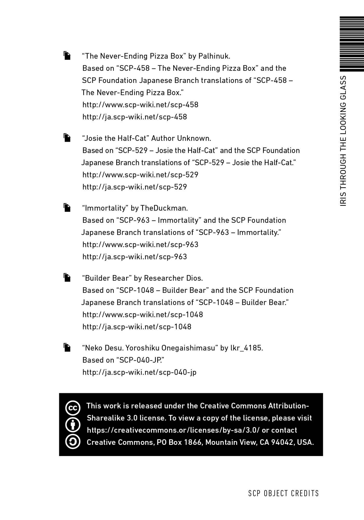 SCP Object Credits - 13