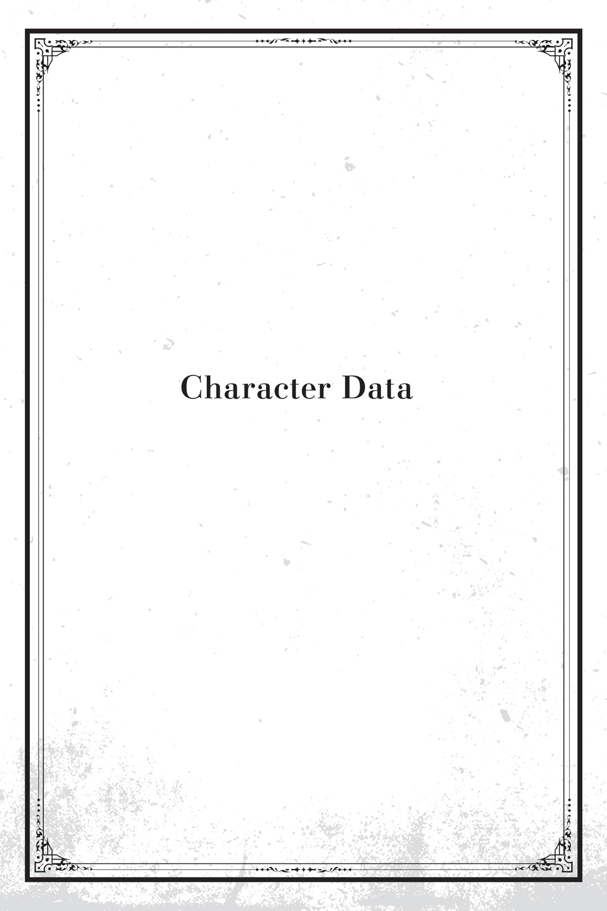 Character Data - 30