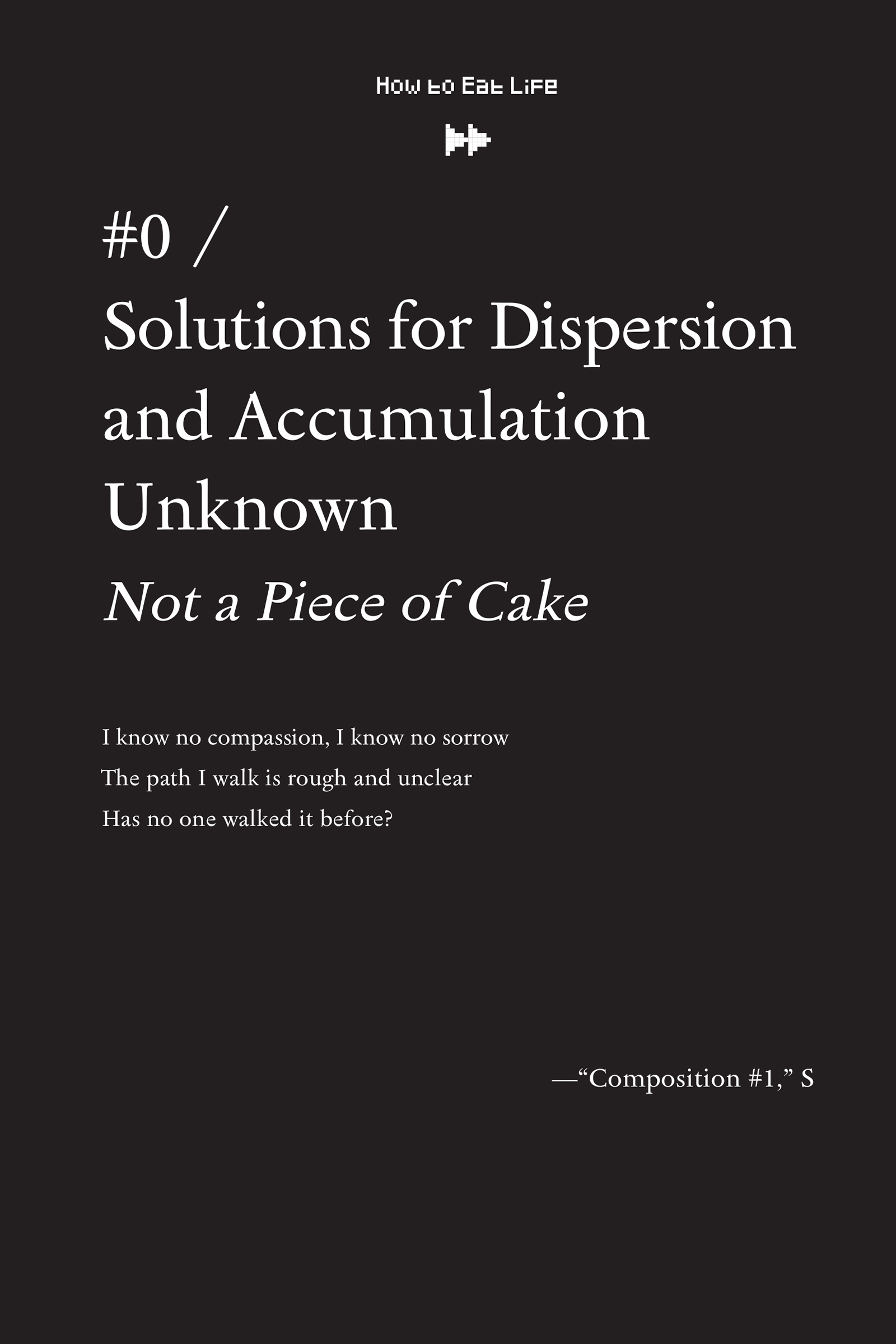 #0 / Solutions for Dispersion and Accumulation Unknown “Not a Piece of Cake” - 08