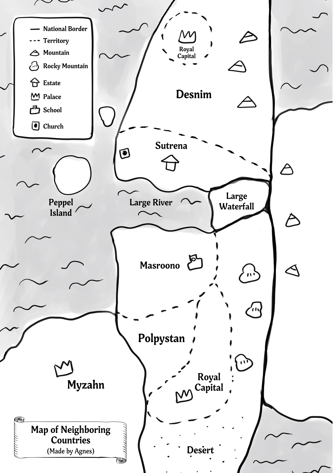 Map of Neighboring Countries - 15